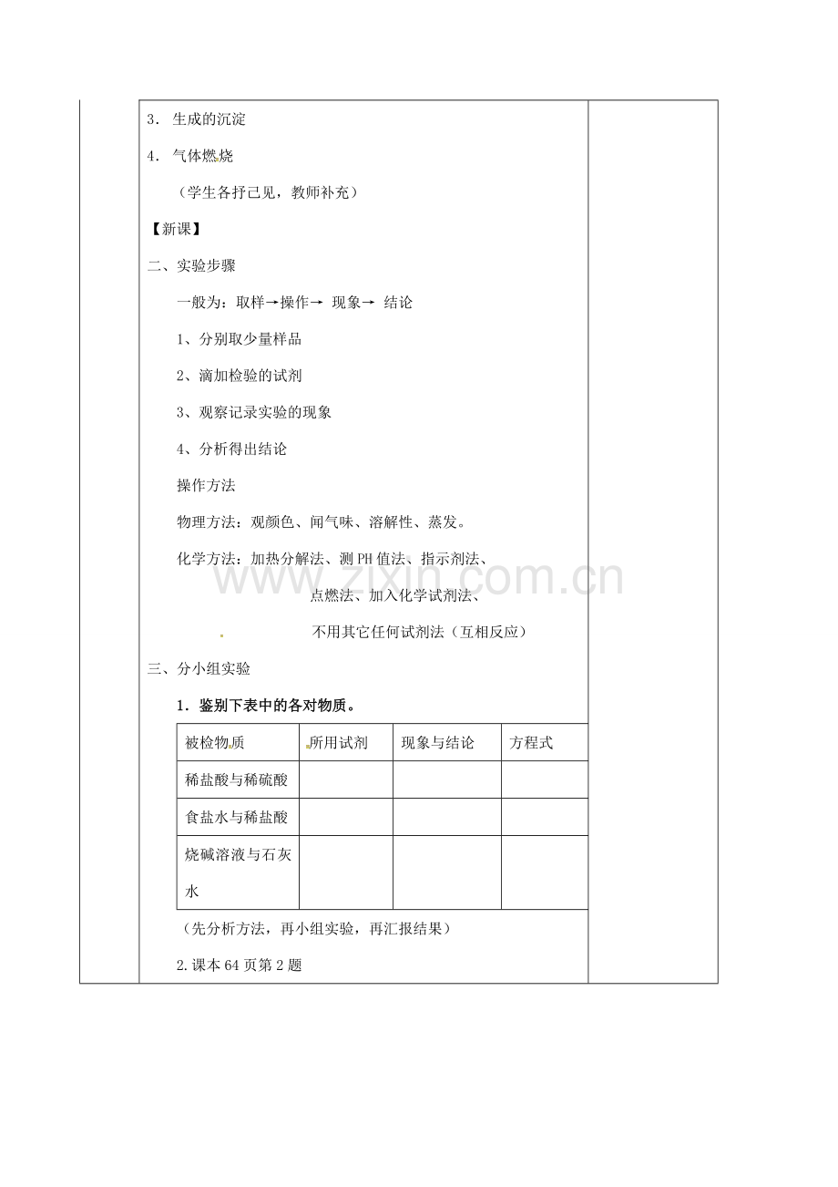 九年级科学上册 2.5 物质的转化（第5课时）教案 （新版）浙教版-（新版）浙教版初中九年级上册自然科学教案.doc_第2页