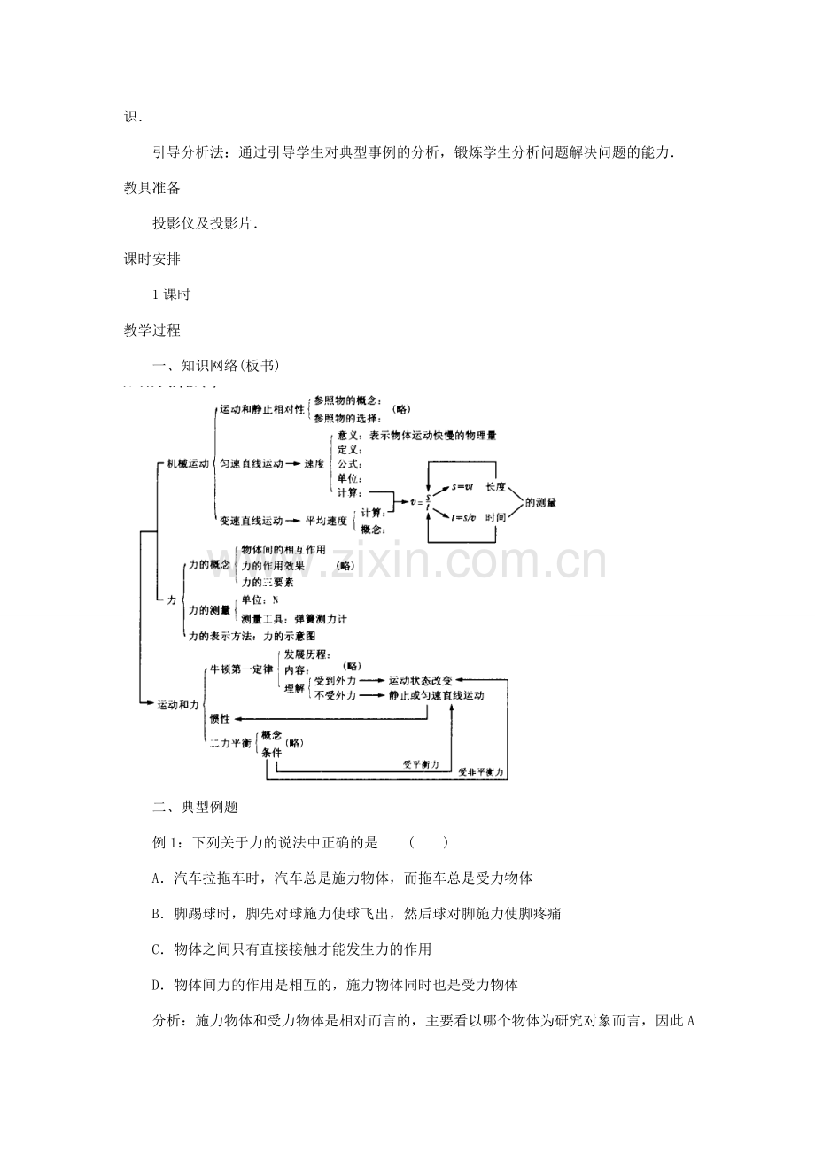 九年级物理 运动和力复习总结示范教案 人教新课标版.doc_第2页