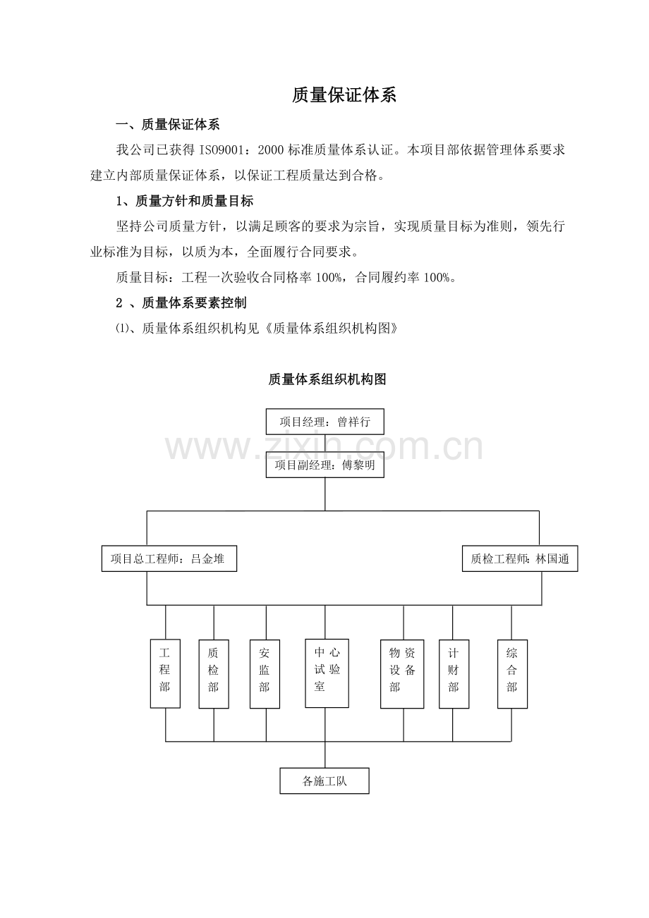 质量保证体系文字说明.docx_第1页