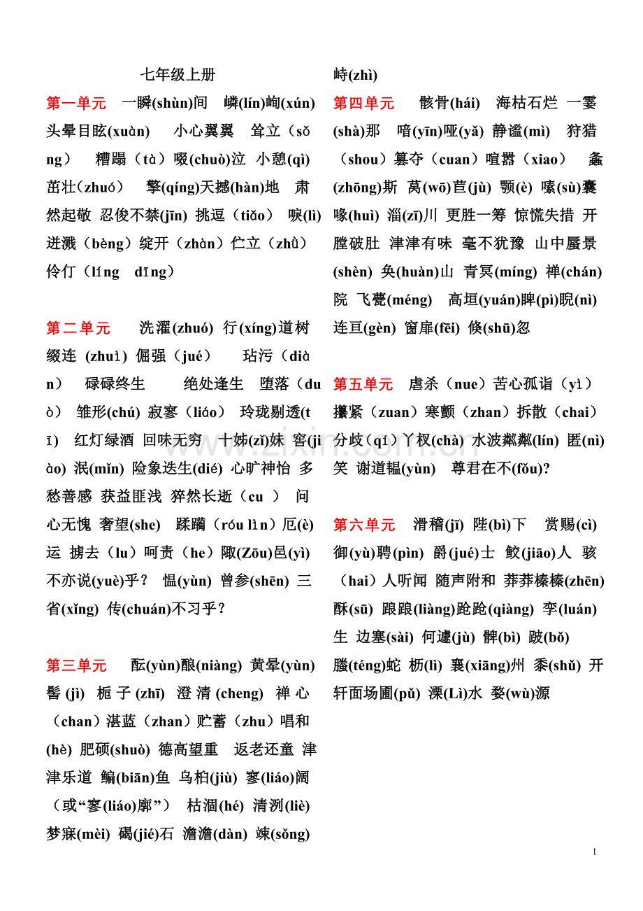 中考语文字词复习(山东莒县).doc_第1页