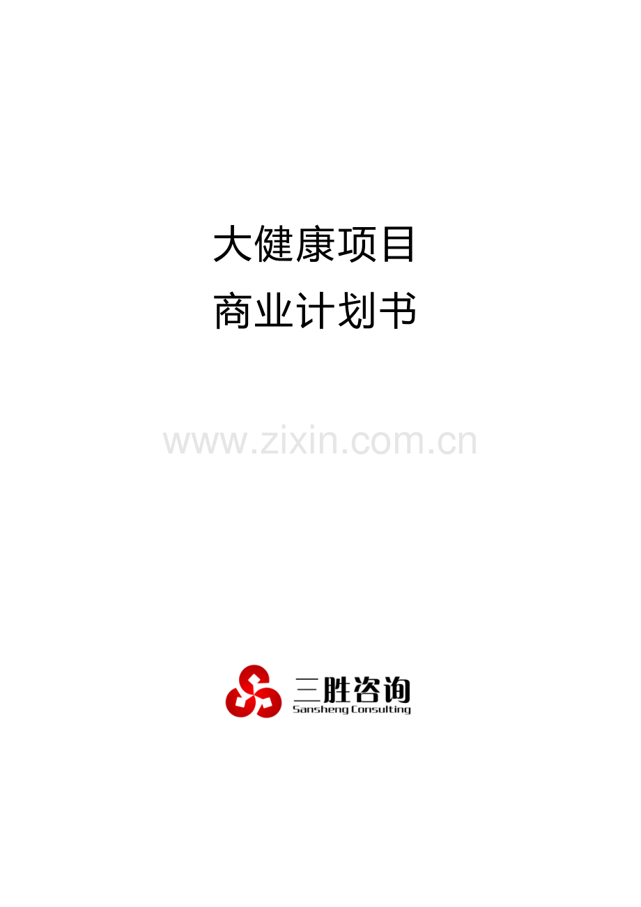 大健康项目商业计划书.doc_第1页