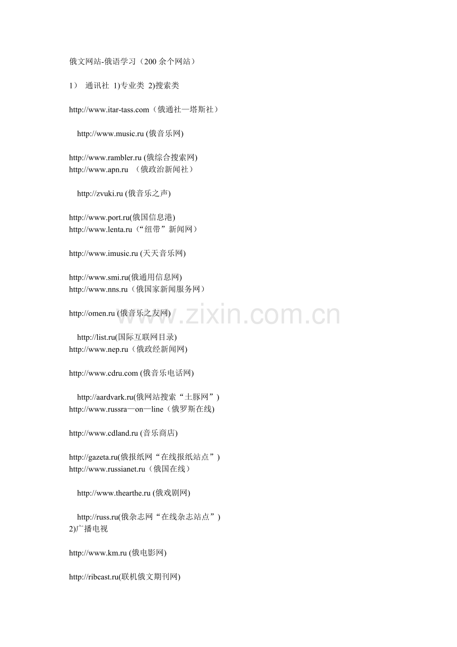 俄罗斯网站介绍.doc_第1页