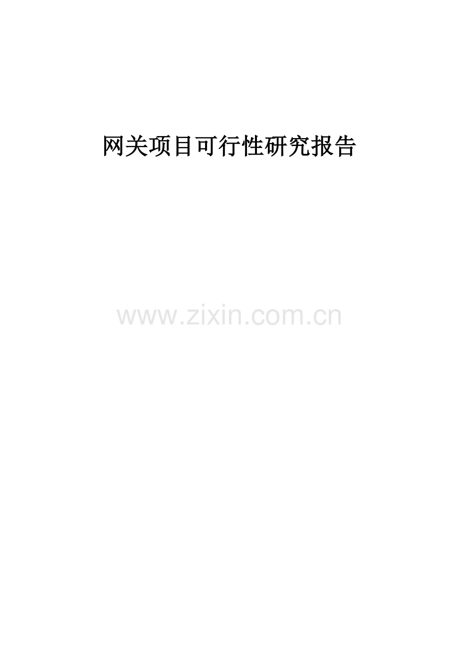 网关项目可行性研究报告.docx_第1页