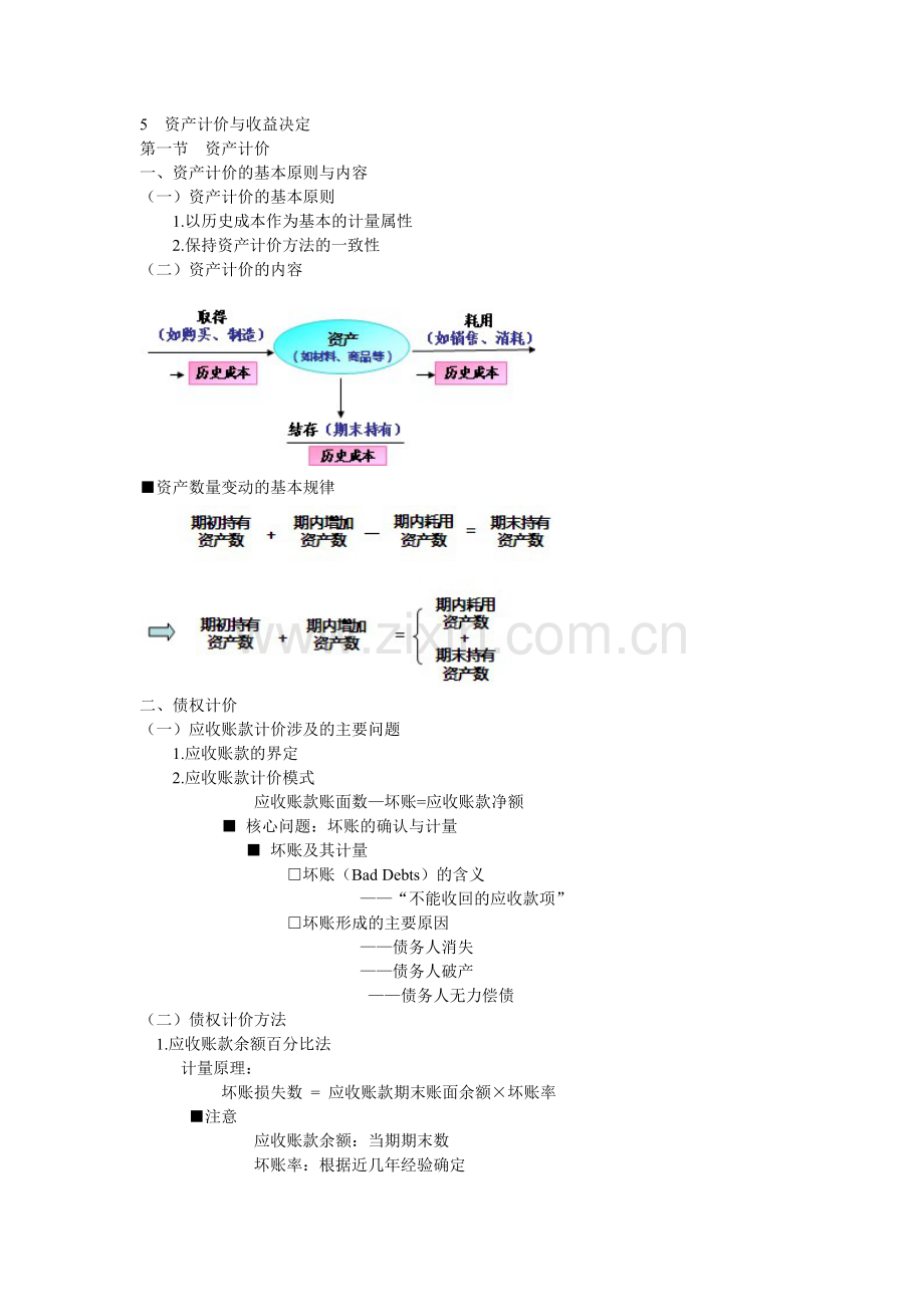 会计学原理第5章 资产计价与收益决定pptConvertor.docx_第1页