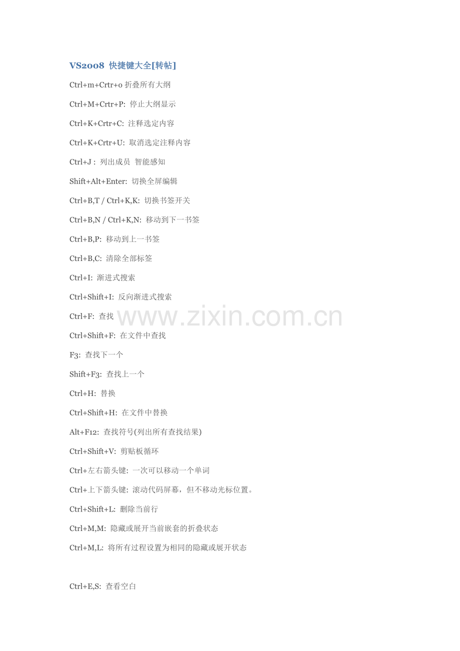 VS2008快捷键.doc_第1页