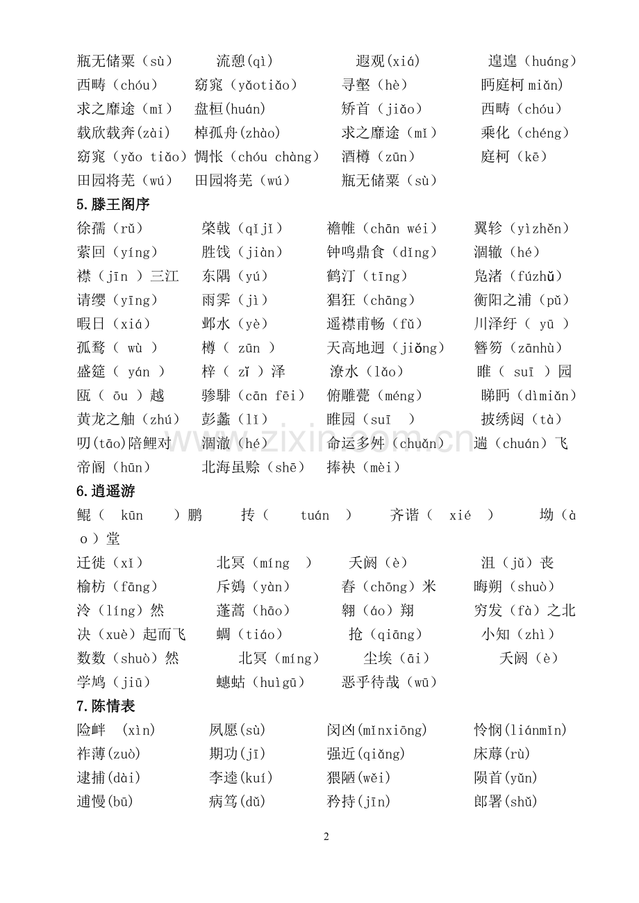 必修五字音字形整理.doc_第2页