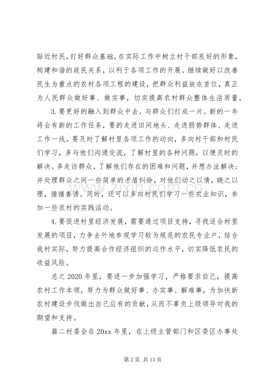 村委会总结和计划5篇.docx_第2页