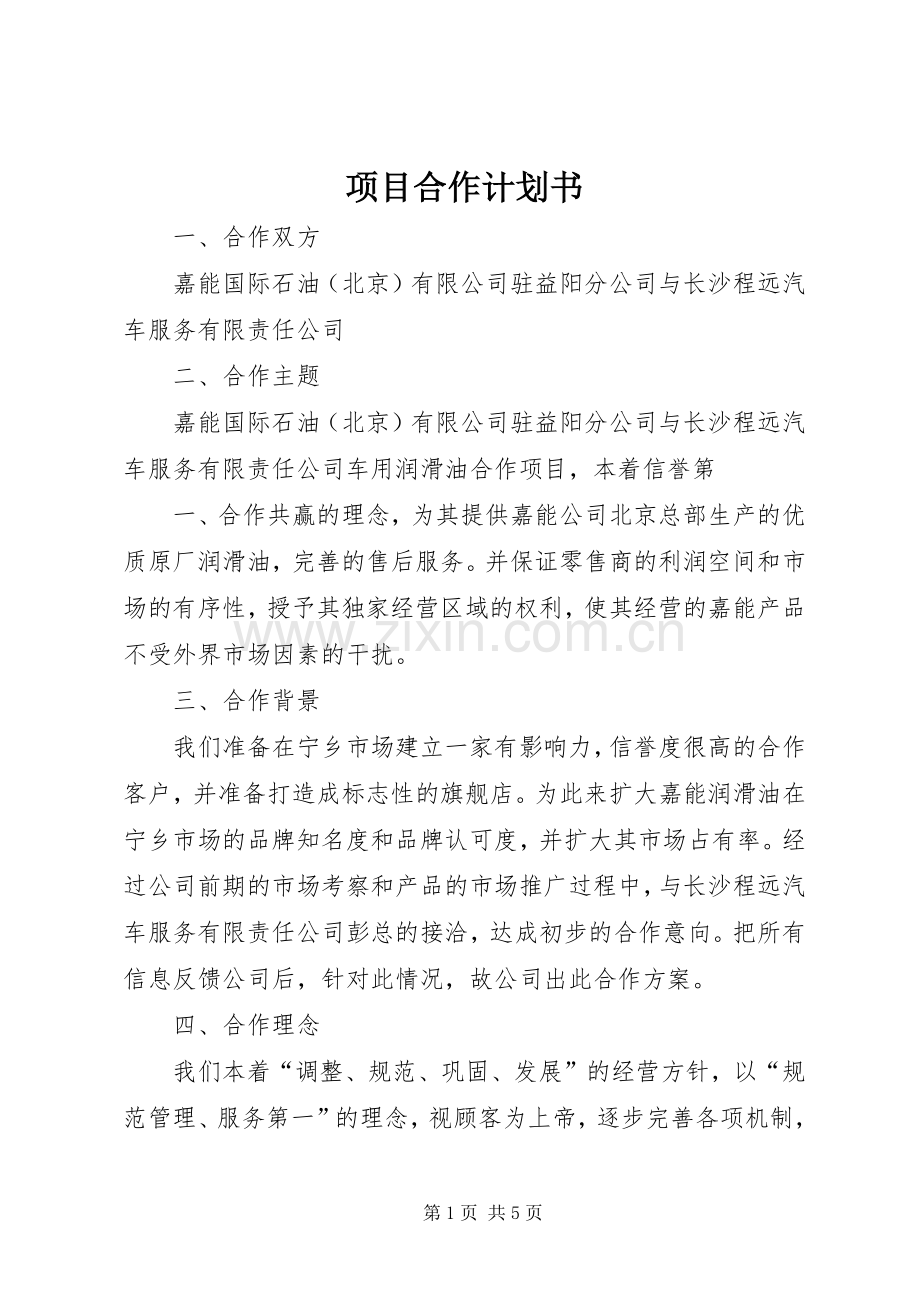 项目合作计划书(2).docx_第1页