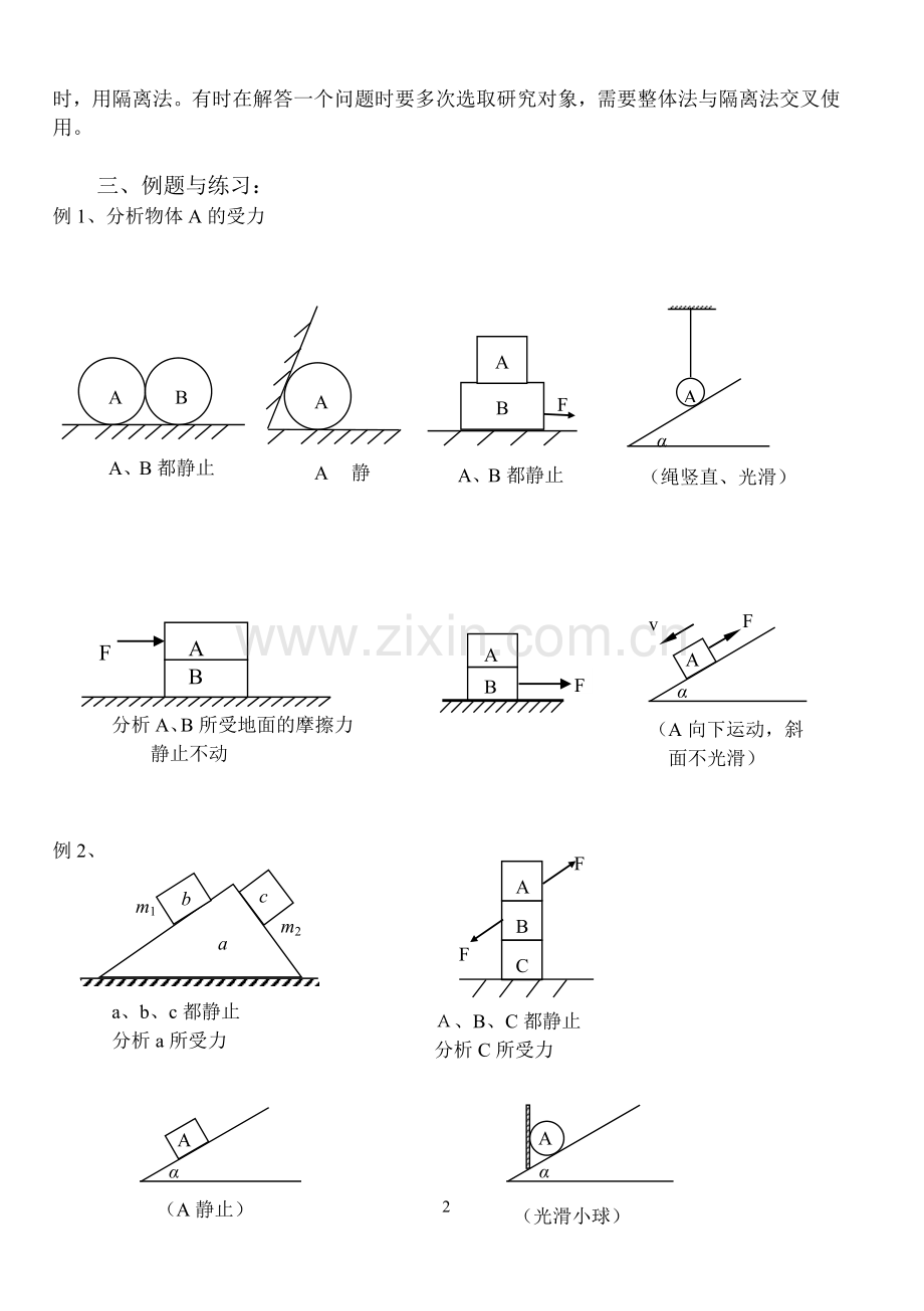 高一物理受力分析专题_训练[1].doc_第2页