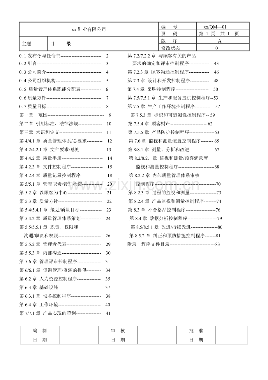 某鞋业公司ISO文件.docx_第1页