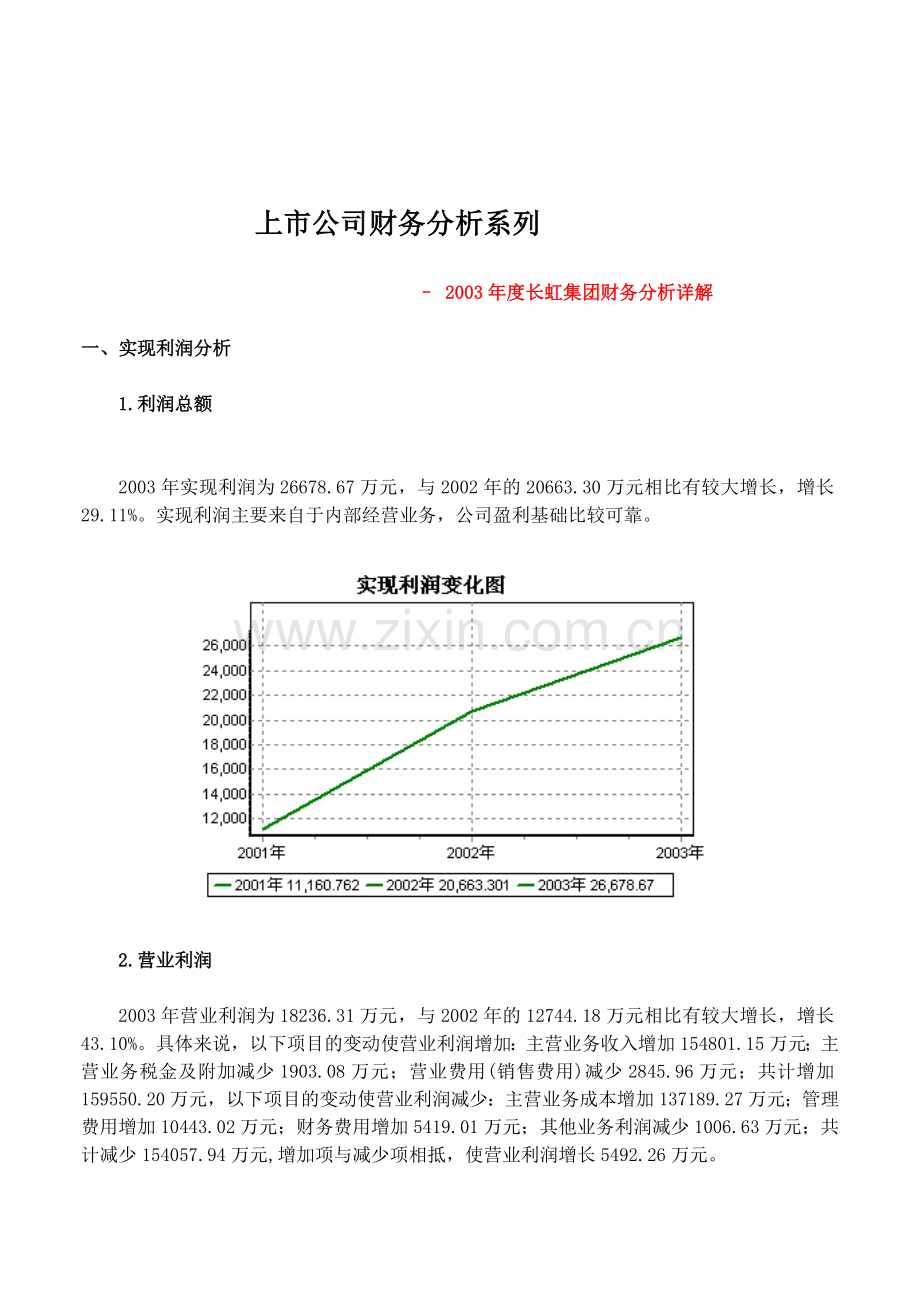 长虹集团年度财务分析详解.docx_第1页