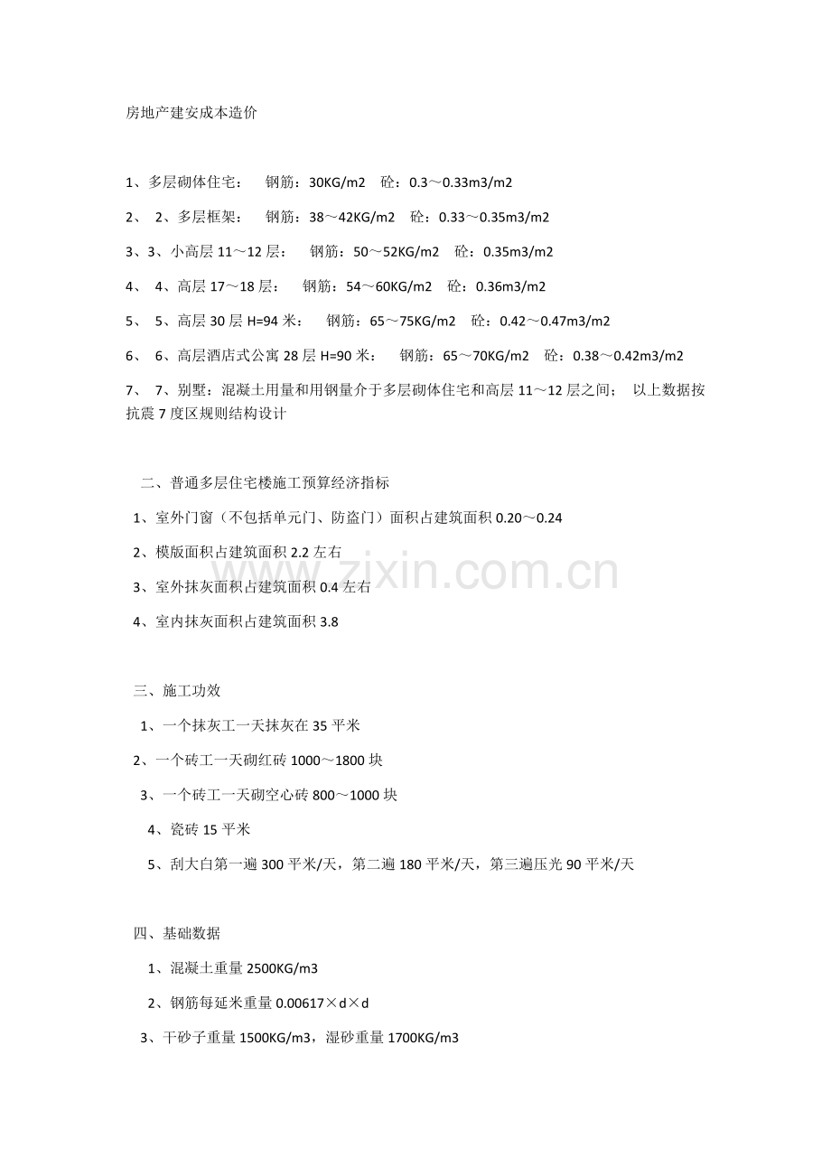 房地产建安成本造价.doc_第1页