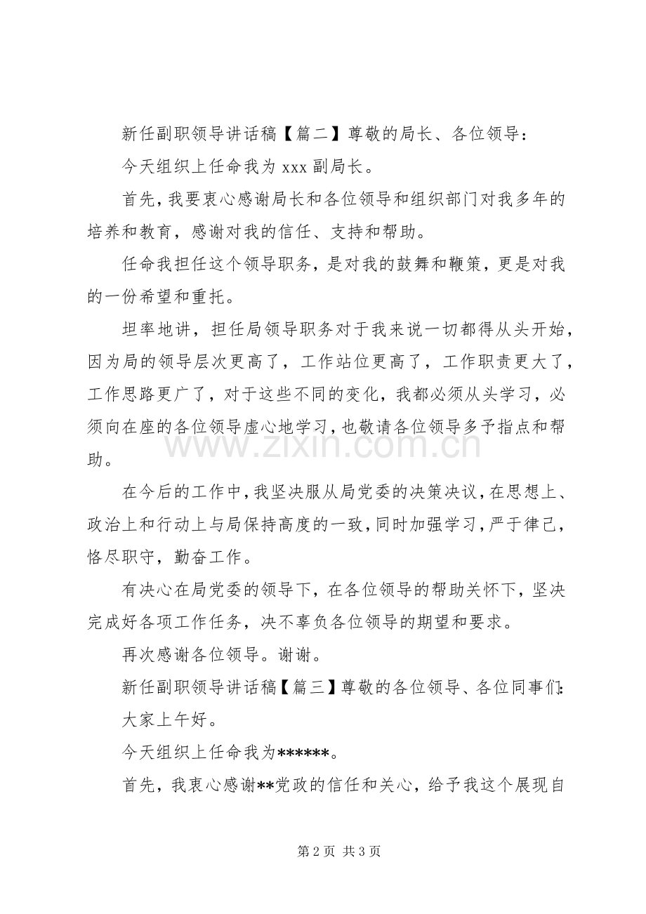 新任副职领导讲话发言稿.docx_第2页