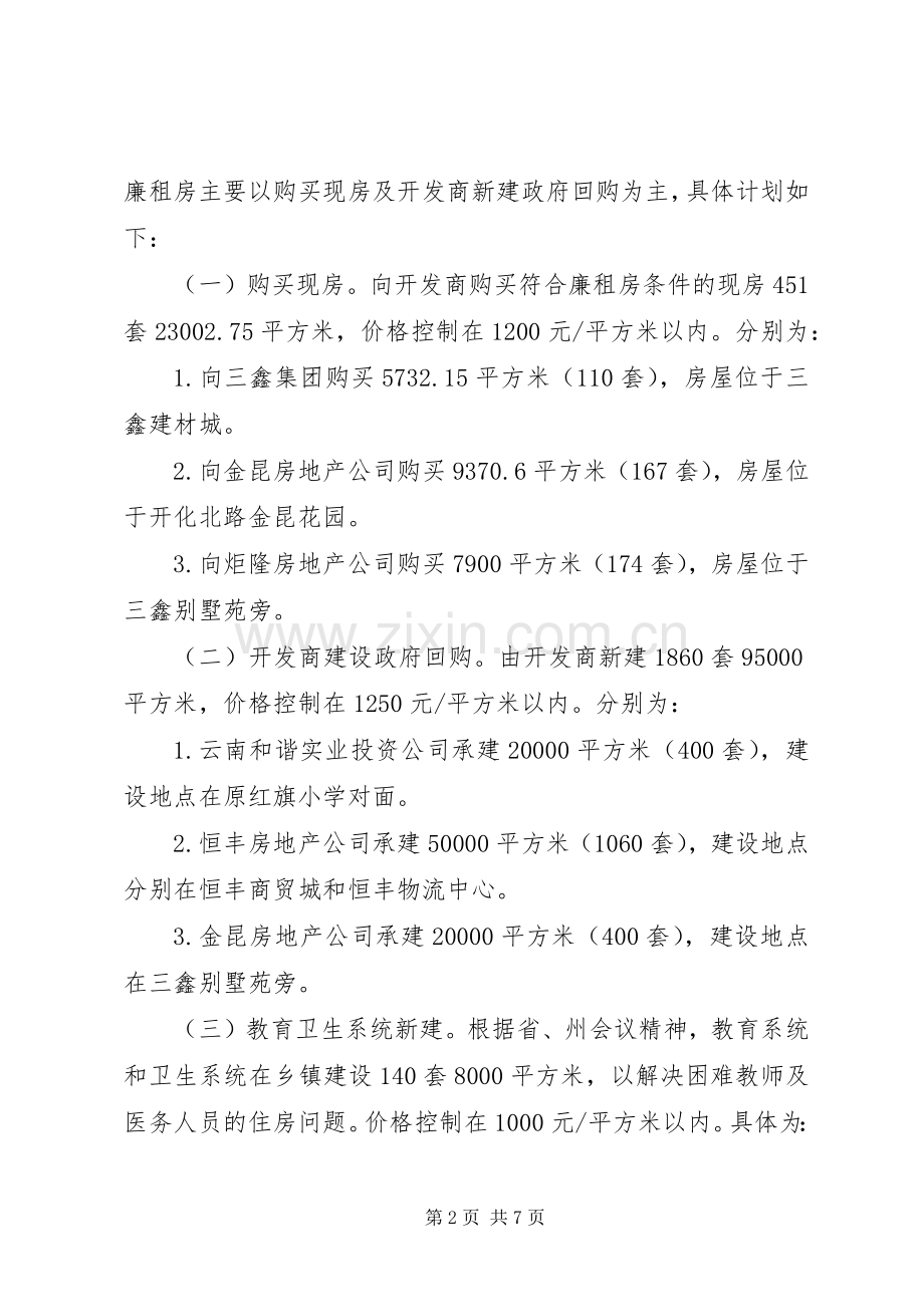 政府廉租住房建设工作会讲话发言.docx_第2页