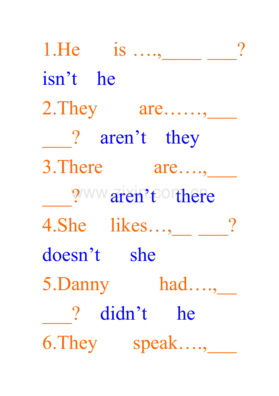 反意疑问句前肯后否 前否后肯.doc_第2页