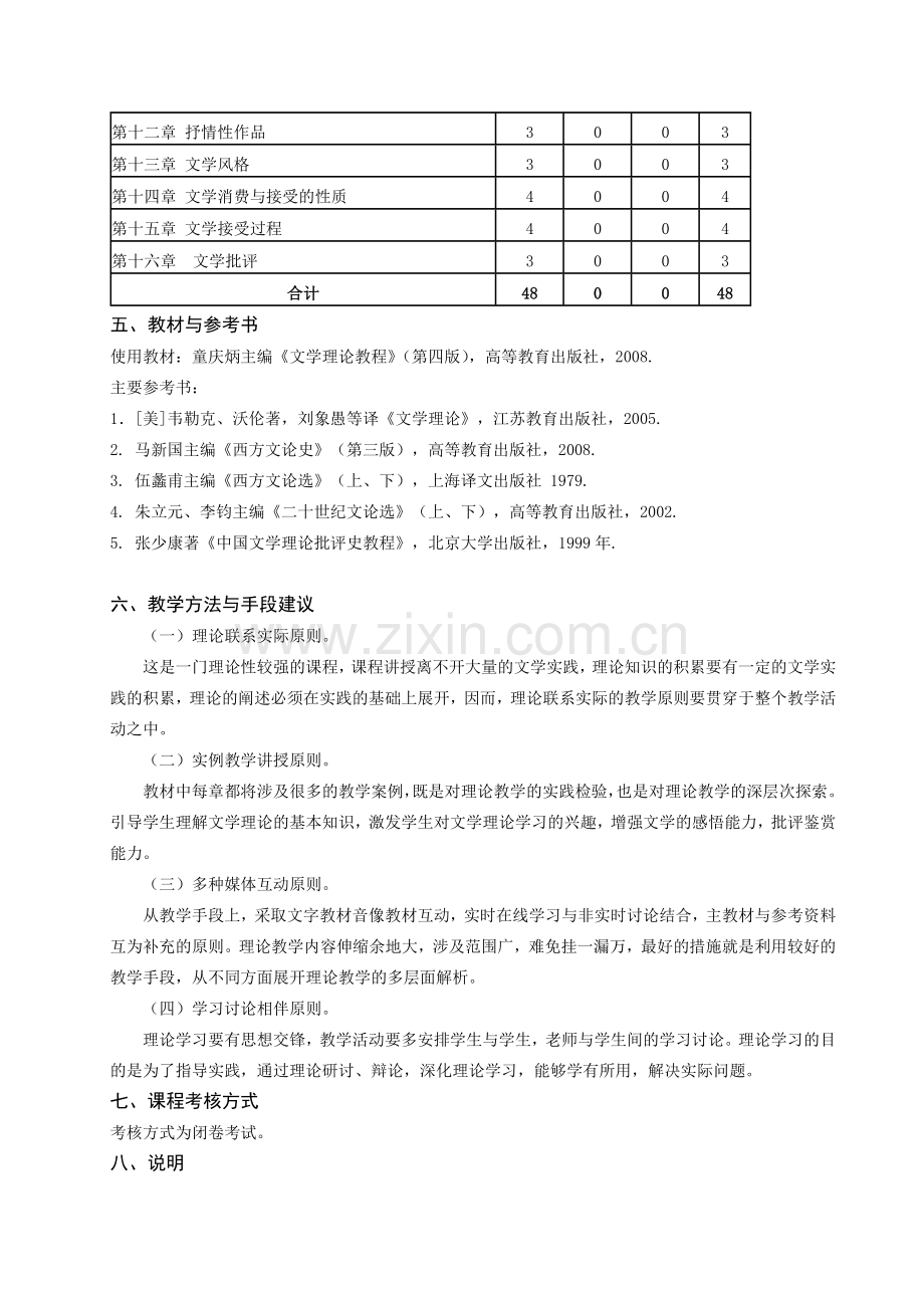 文学概论教学大纲2011.doc_第2页