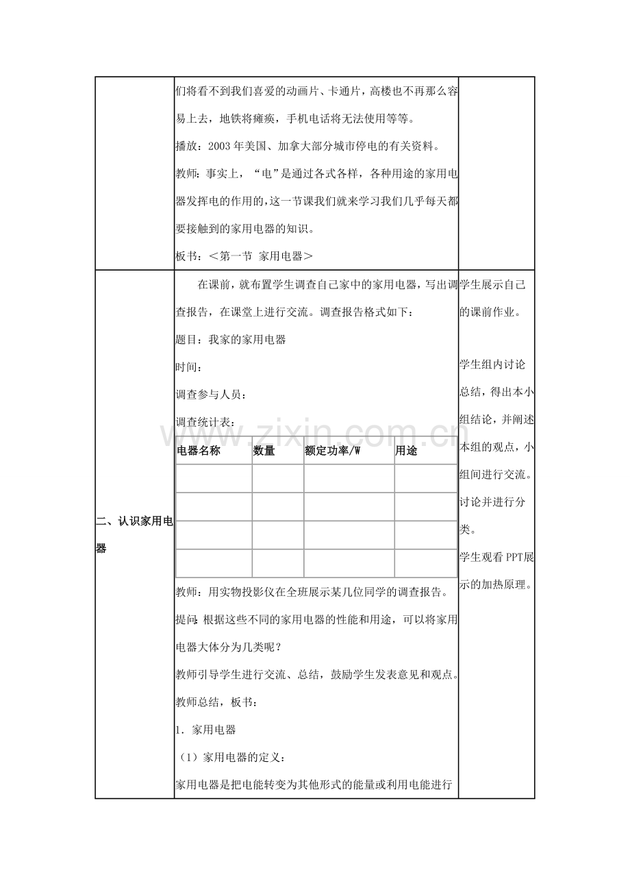九年级物理下册 第9章 第1节《家用电器》教案 教科版-教科版初中九年级下册物理教案.doc_第2页