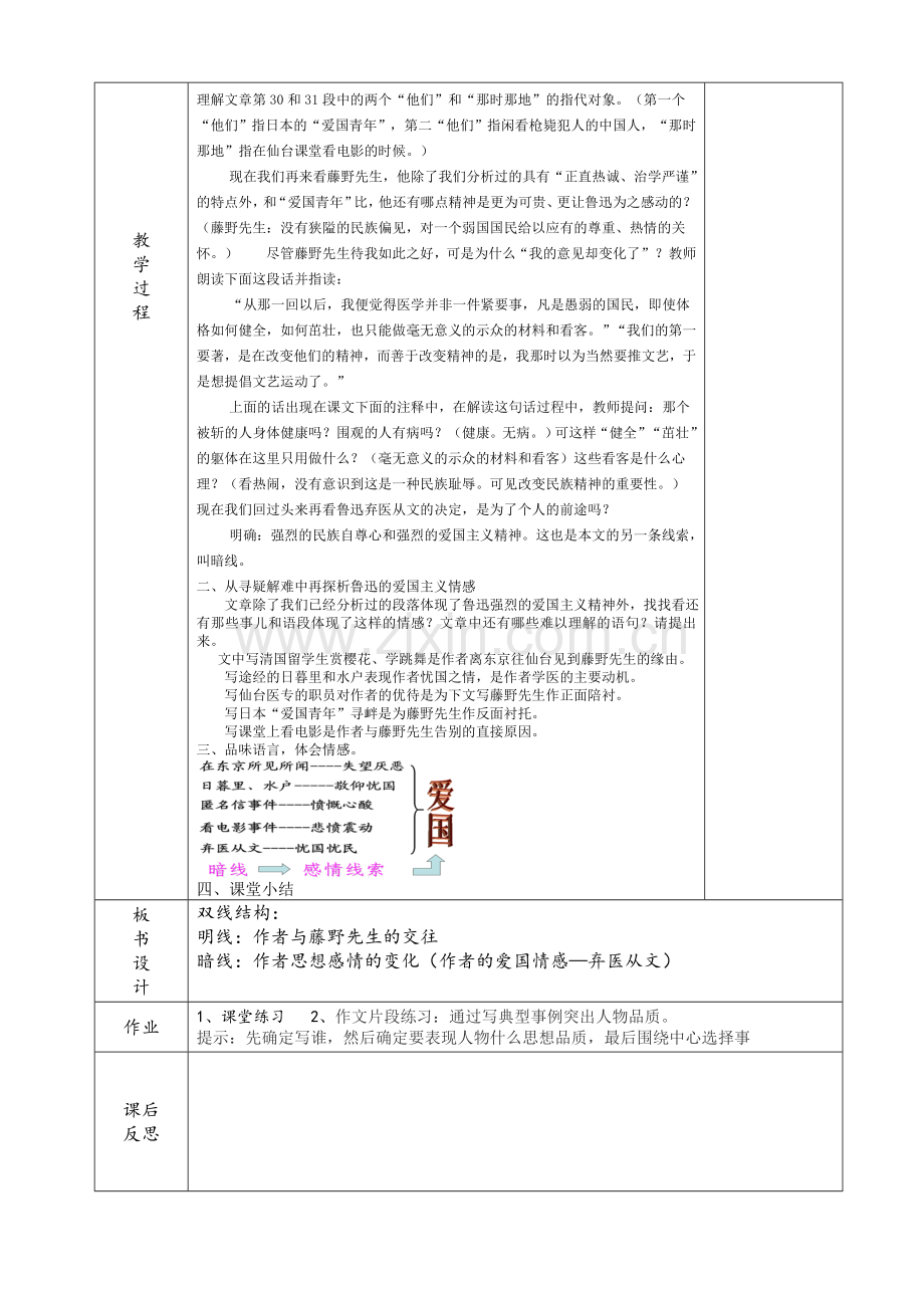 藤野教案2语文教案模板（正式）3.doc_第2页