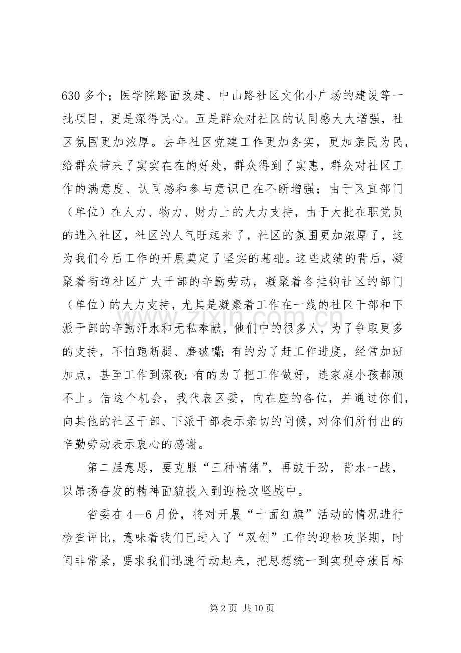 区社区党建工作会议上的讲话发言.docx_第2页