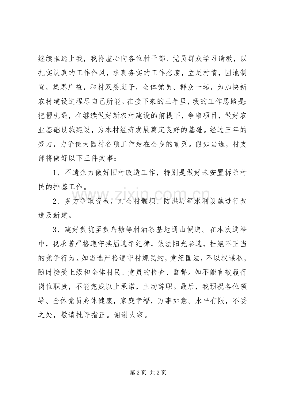 公开竞选村党支部委员演讲稿.docx_第2页