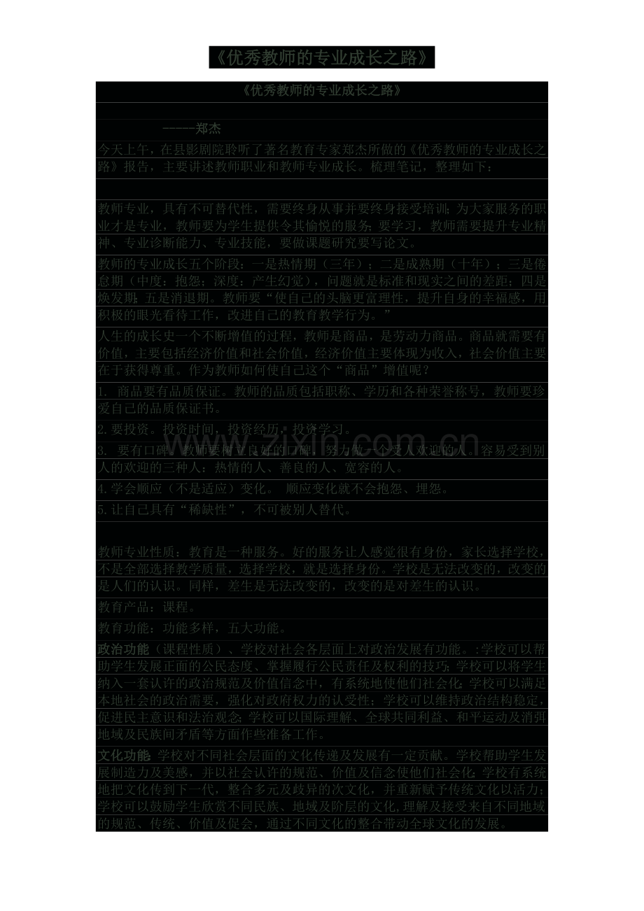 优秀教师的成长之路.doc_第1页