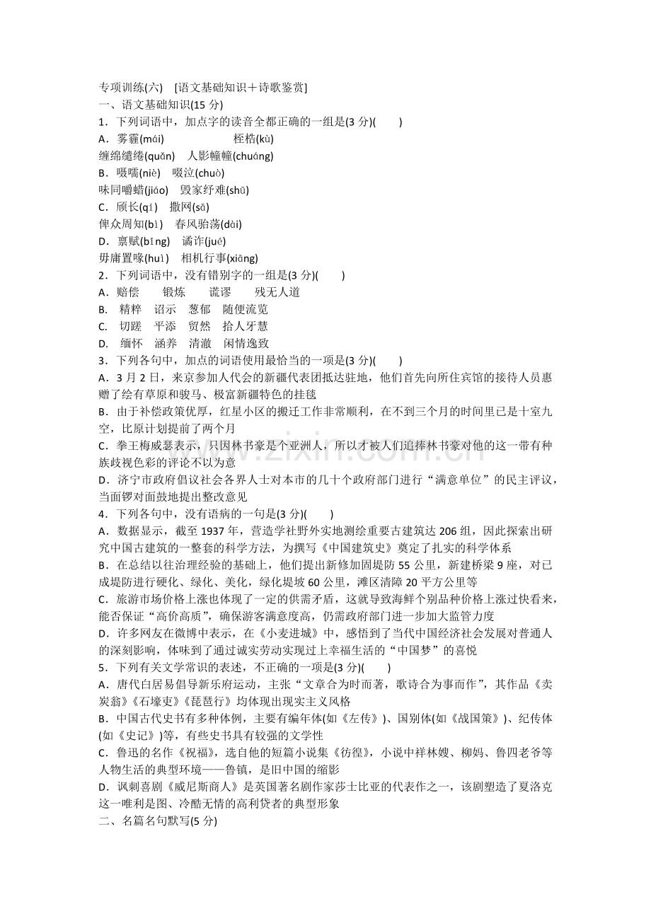 专项训练06.docx_第1页