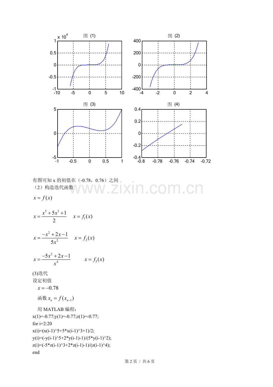 matlab 数学实验 迭代_ 蛛网图(免积分).doc_第2页
