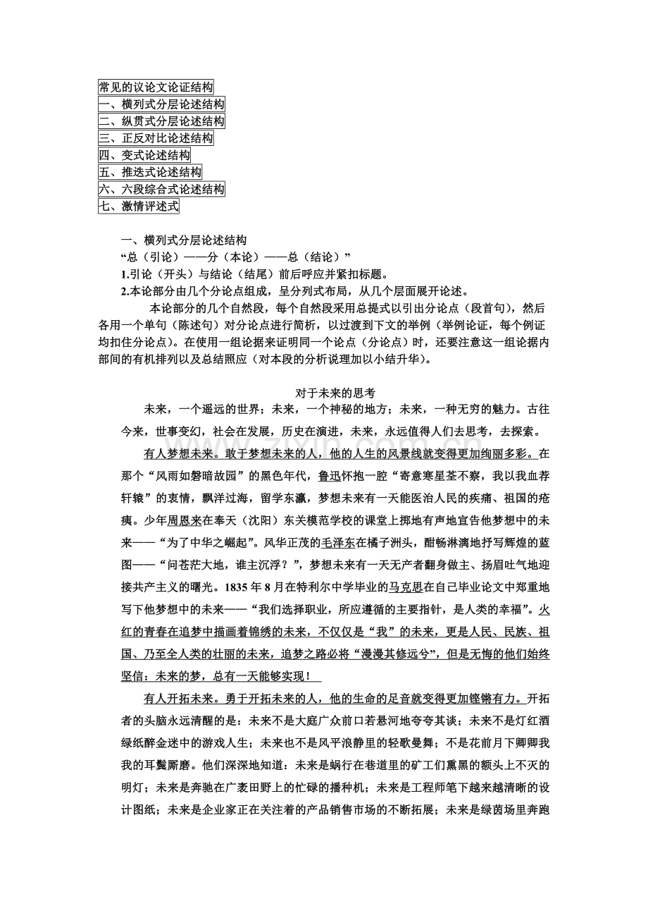 常见的议论文论证结构.doc_第1页