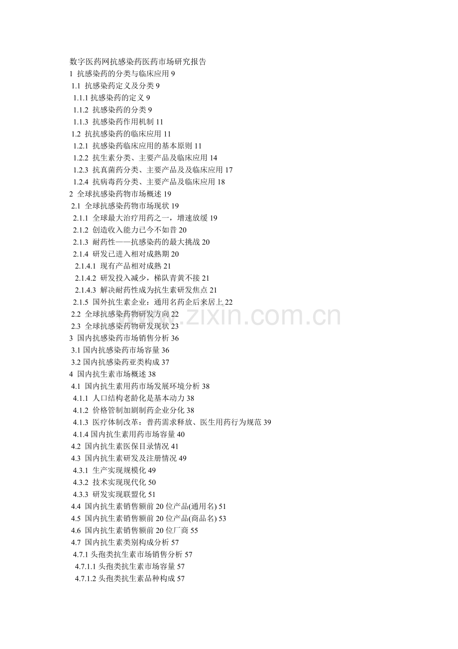 抗感染药物医药市场研究报告.doc_第1页