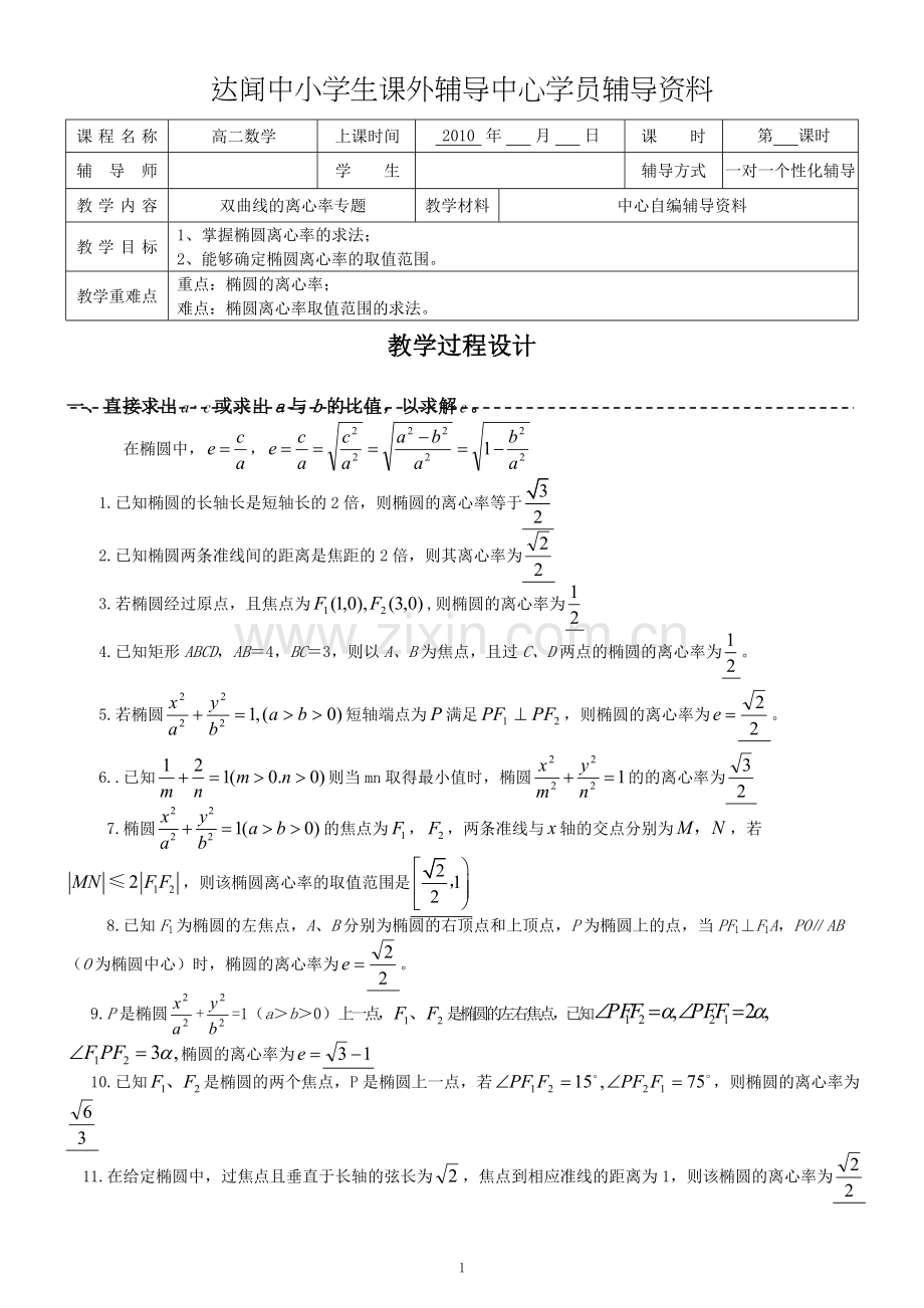 椭圆离心率专题.doc_第1页