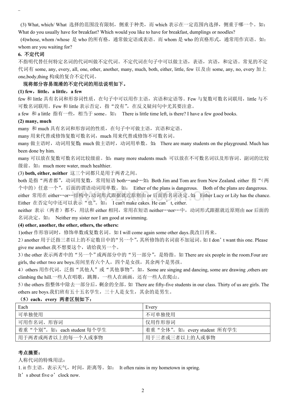 代词专题(练习题含答案).doc_第2页