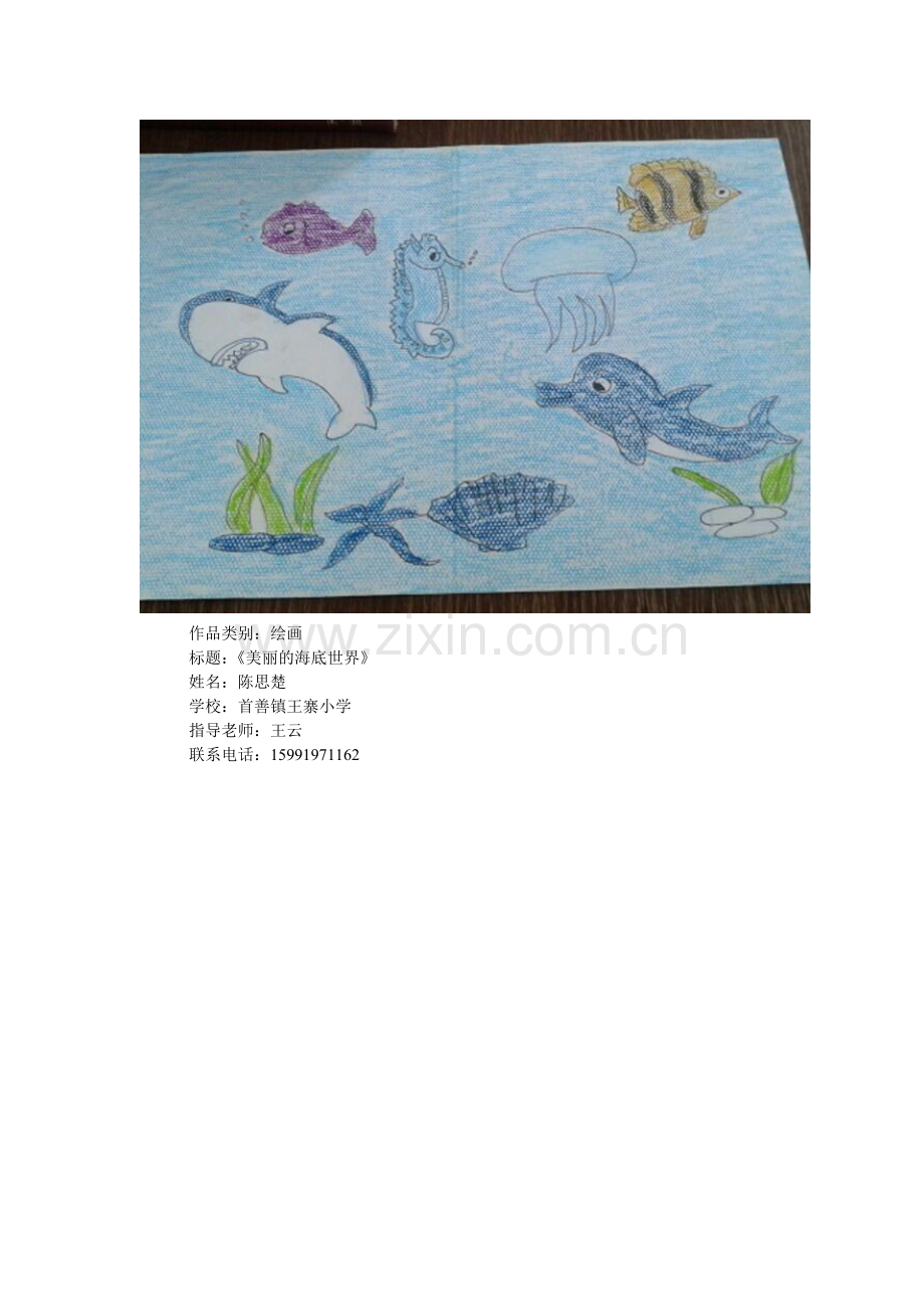 王寨小学学生书法绘画作品.doc_第2页