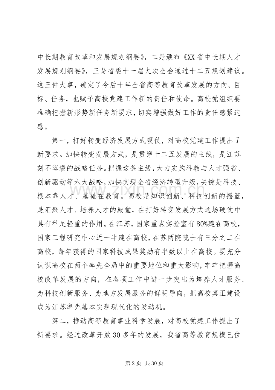 全市高校党建工作会议讲话发言.docx_第2页