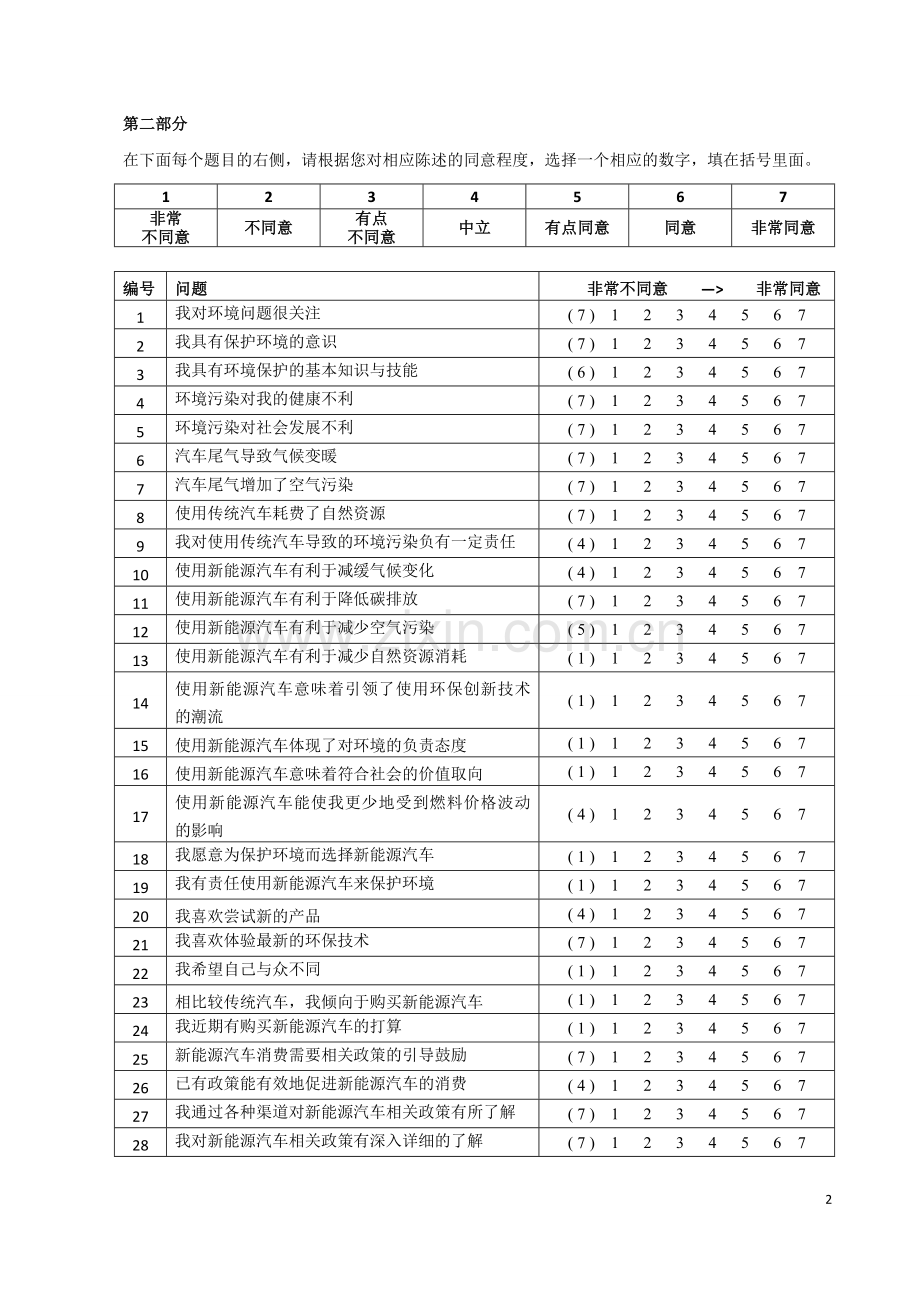 新能源汽车消费行为影响因素问卷调查.doc_第2页