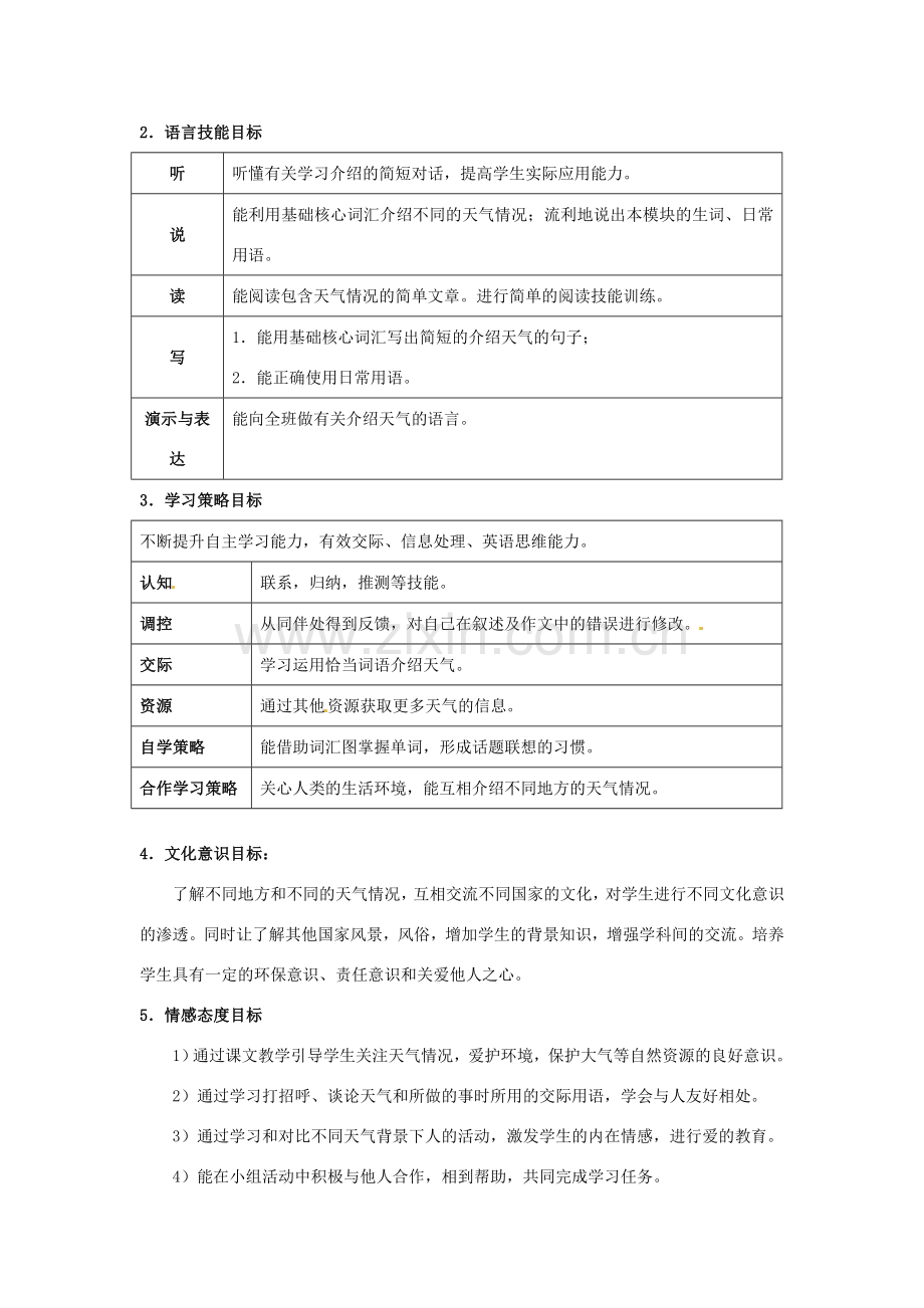 八年级英语上册 Module 11 Unit 1 It may be cold tomorrow教案1 外研版.doc_第2页