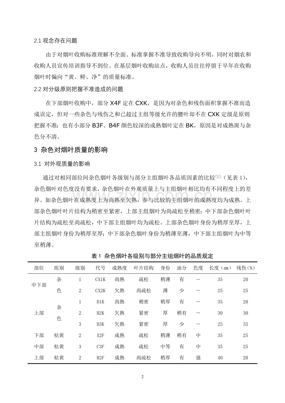 对烤烟分级中杂色烟的把握.doc_第2页