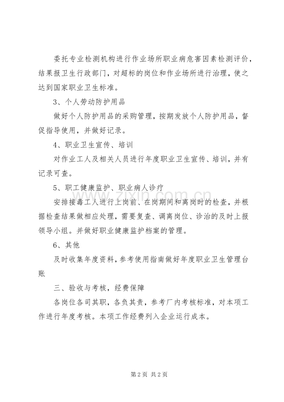 XX年度职业病防治计划与实施方案(2).docx_第2页