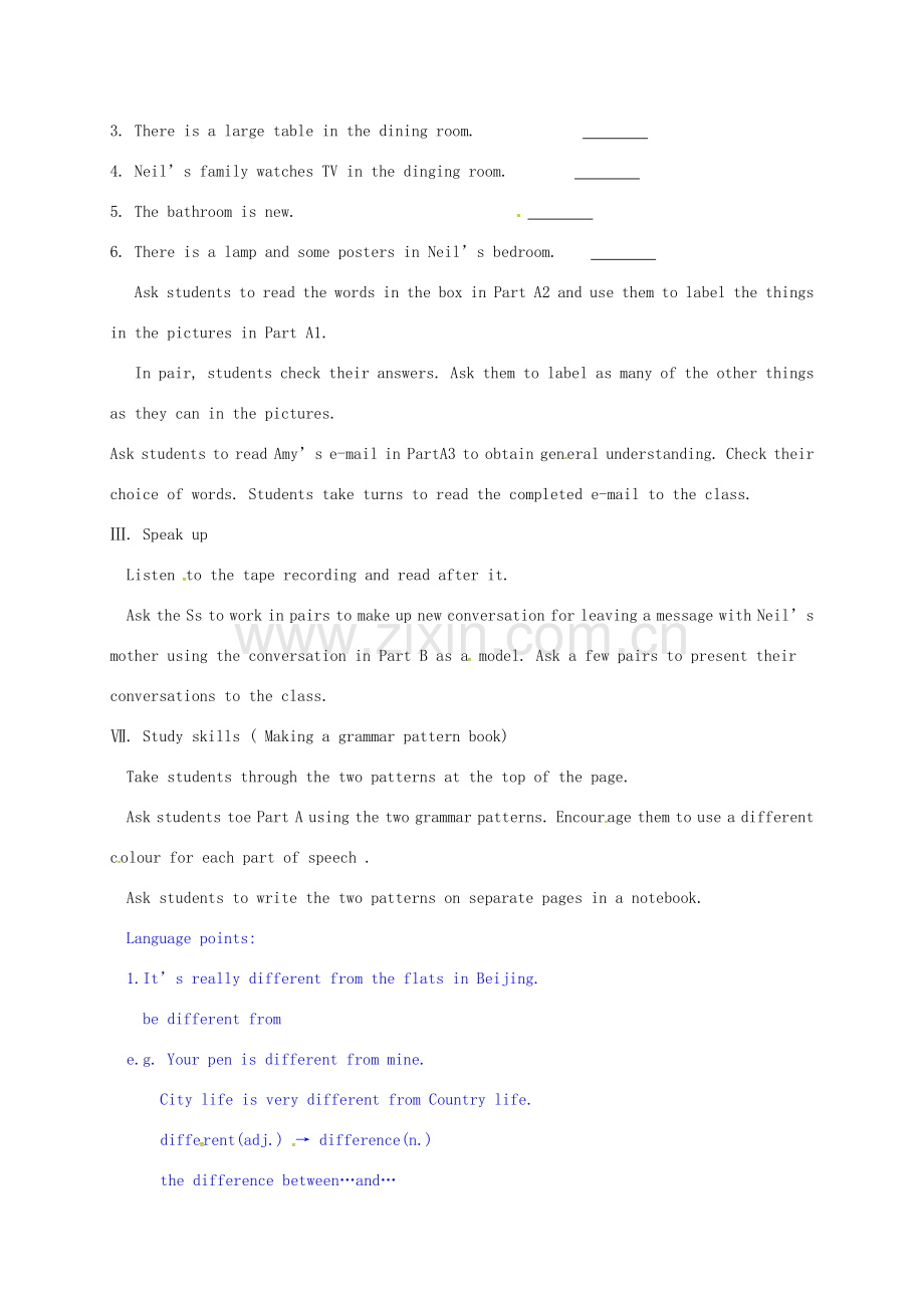 江苏省太仓市七年级英语下册 Unit 1 Dream Homes Integrated skills and Study skills教案 （新版）牛津版-（新版）牛津版初中七年级下册英语教案.doc_第2页