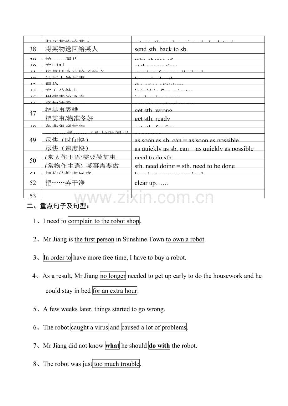 九年级英语 Unit 2 词组、句型及语法辅导.doc_第2页