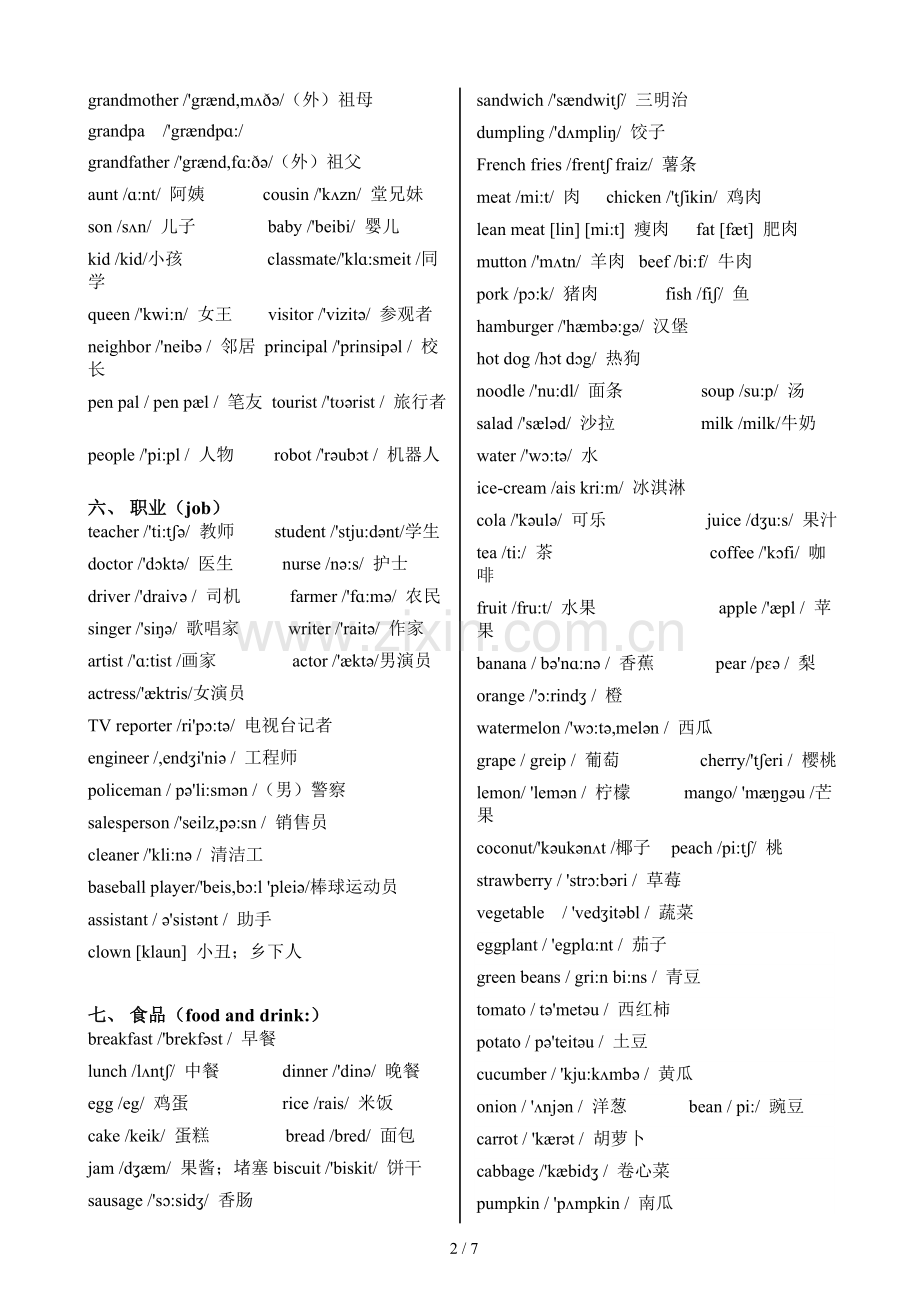 人教版小学英语单词分类汇总(带音标).doc_第2页