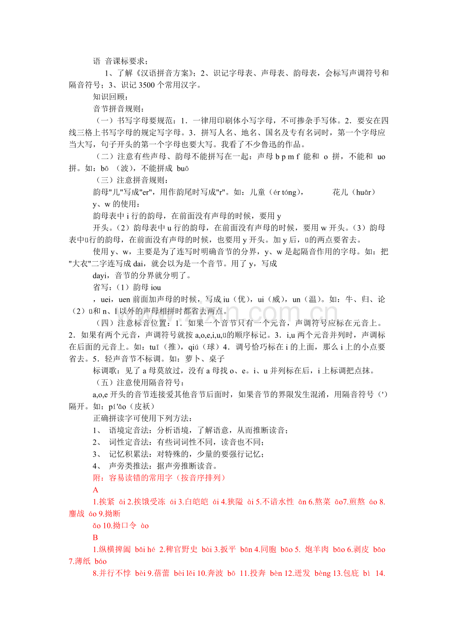 中考语文知识点整理.doc_第1页