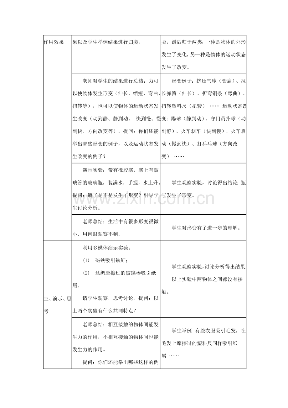八年级物理下册 7.1 什么是力教案 教科版-教科版初中八年级下册物理教案.doc_第2页