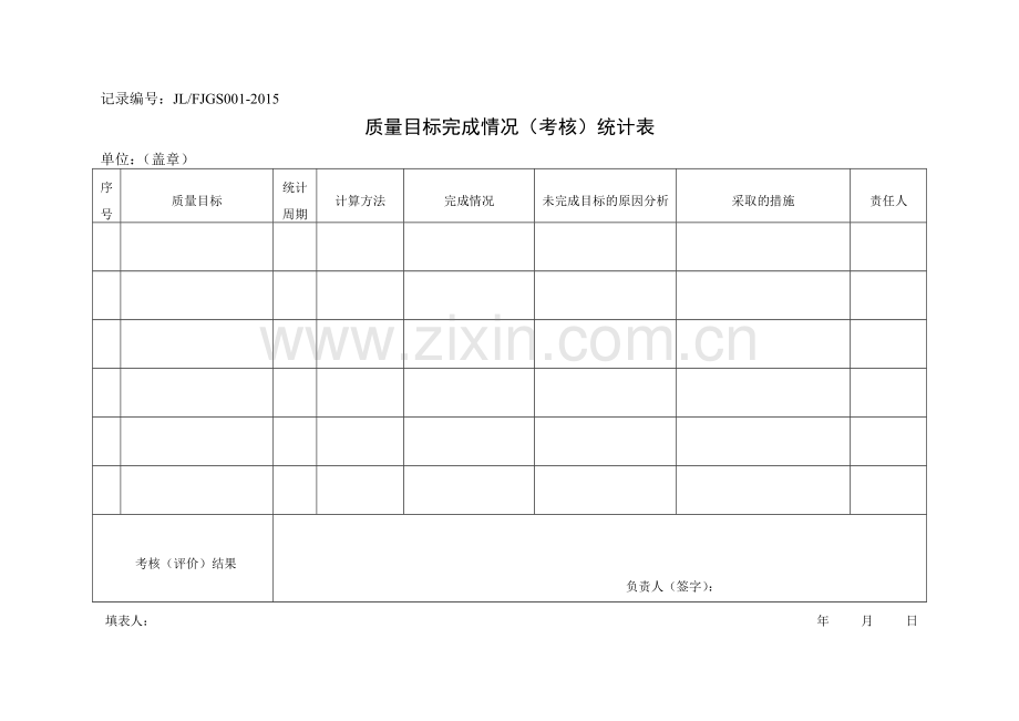 XXXX质量安全贯标记录表样.docx_第1页