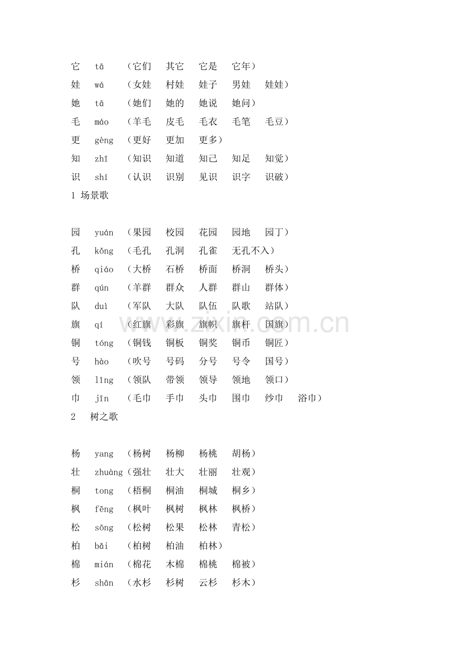 部编版二年级语文上册组词.doc_第2页