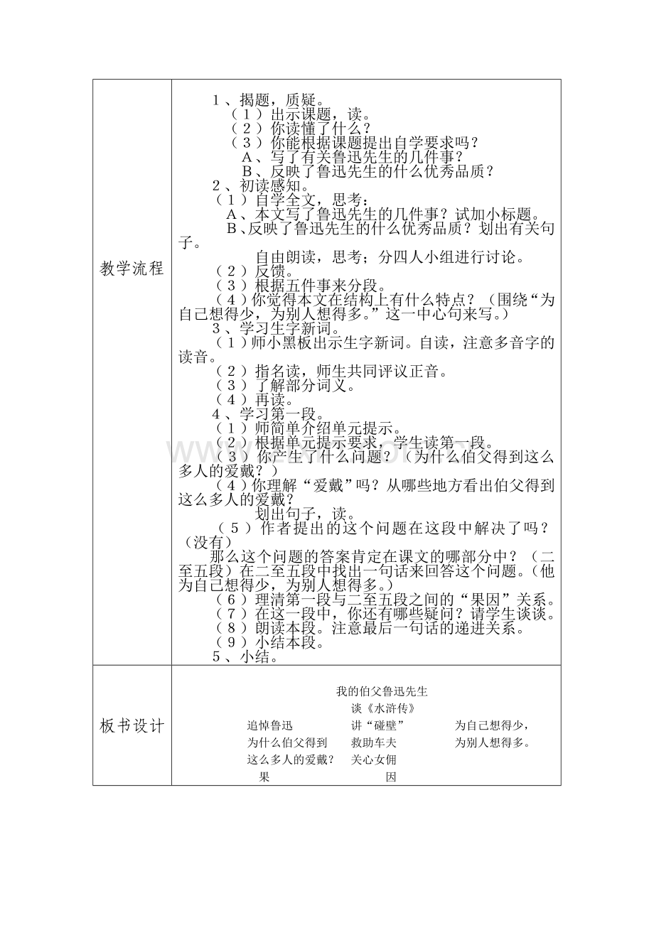 我的伯父鲁迅-教学设计.doc_第2页