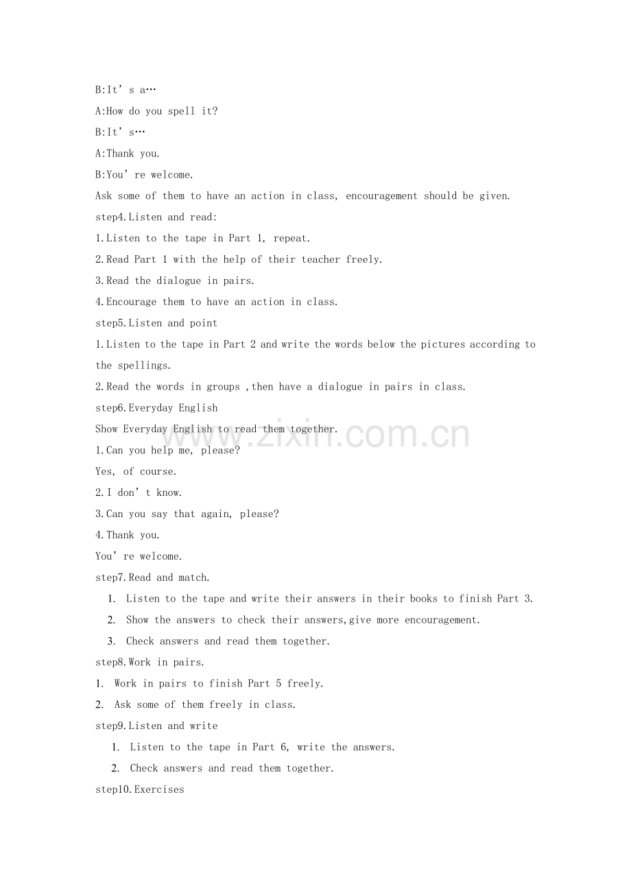 七年级英语上册 Starter Module 3 My English book Unit 2 Can you help me please教案 （新版）外研版-（新版）外研版初中七年级上册英语教案.doc_第2页