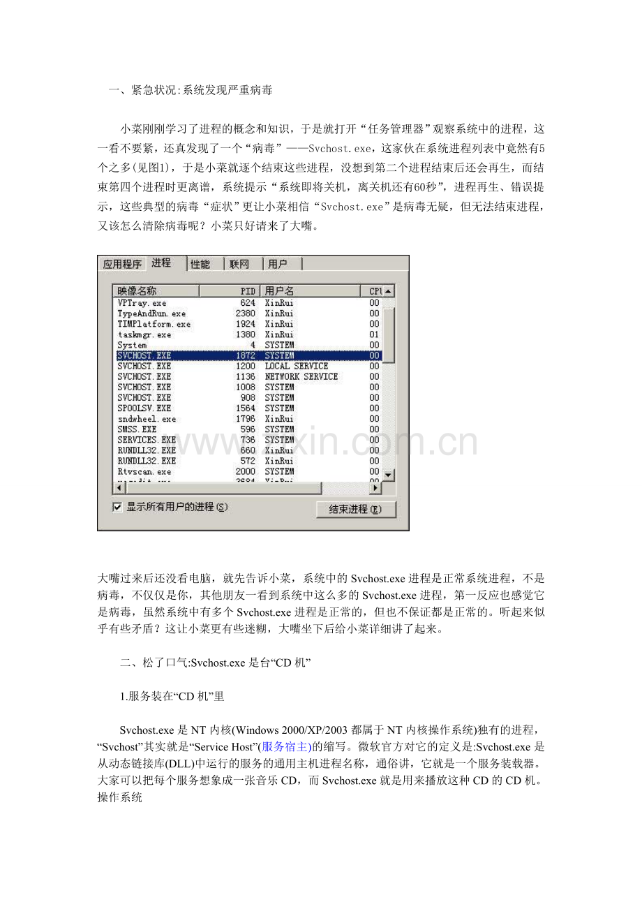 进程如何识别亦真亦假的Svchost.doc_第1页