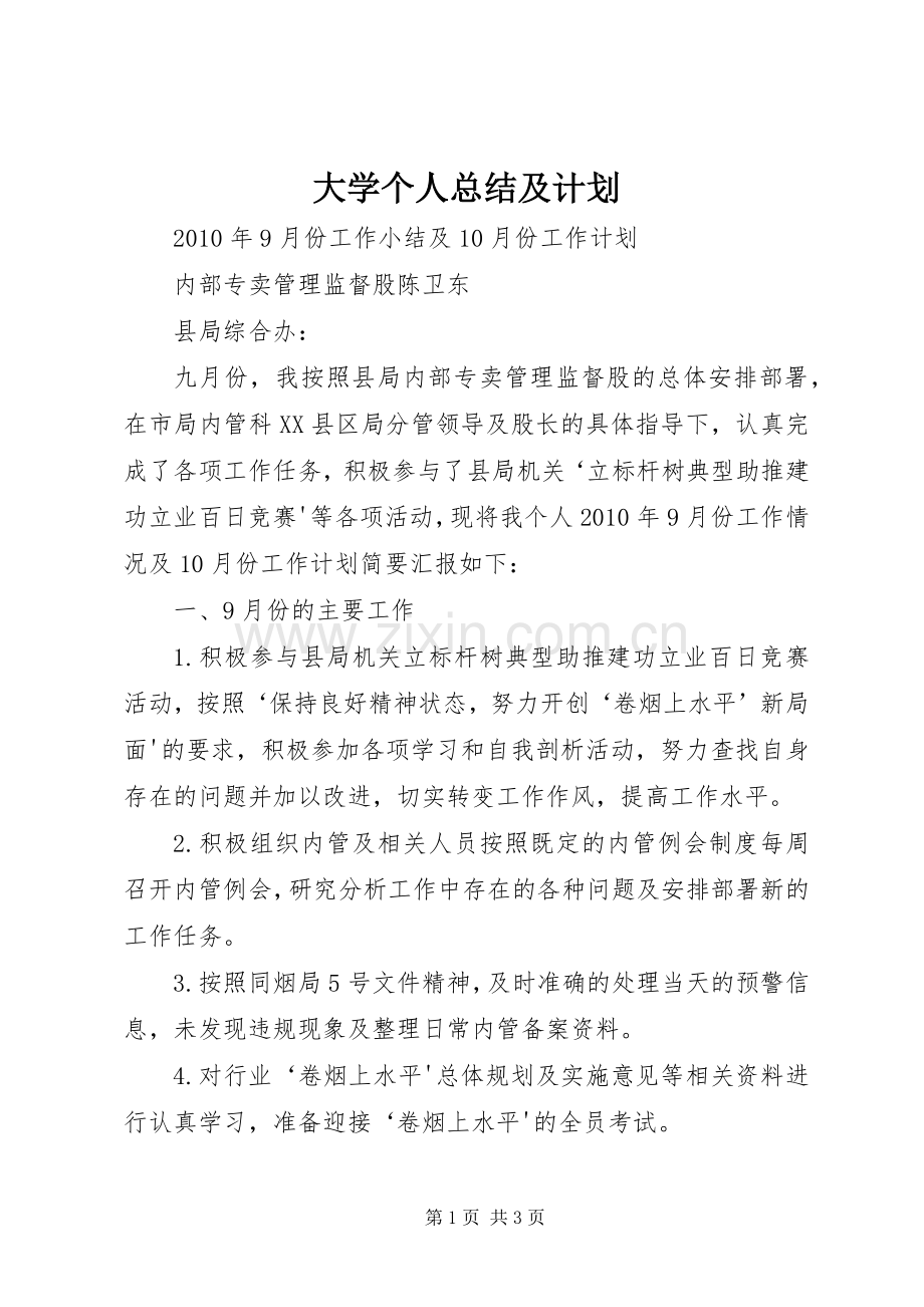 大学个人总结及计划(2).docx_第1页