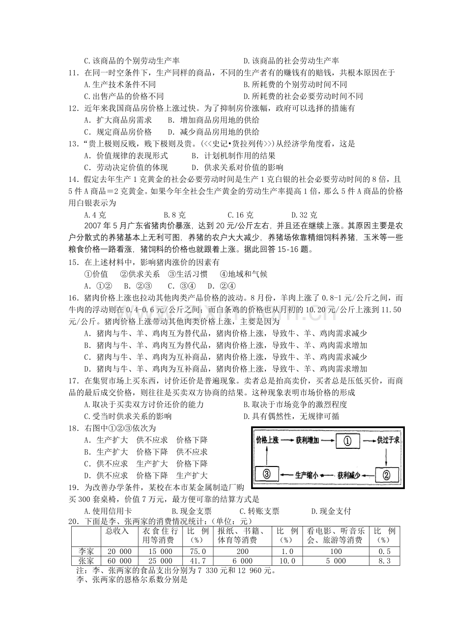 经济生活第一单元综合测试题(2)1.doc_第2页