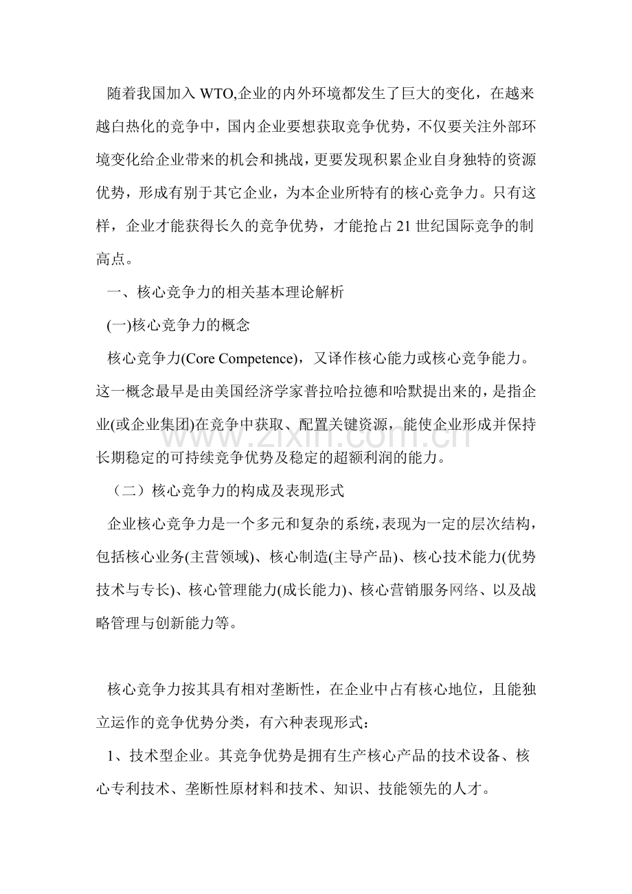 试论国内企业核心竞争力及其培育.doc_第2页